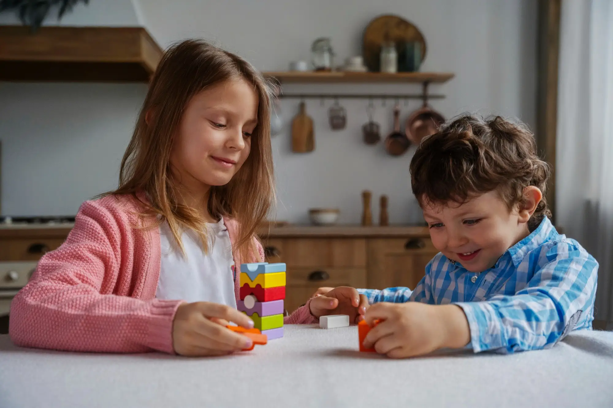 Children playing blocks autism assessment Calgary