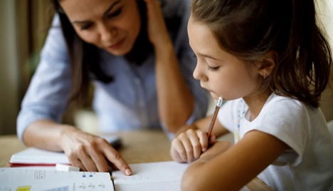 Child receiving standard psychoeducational assessment support