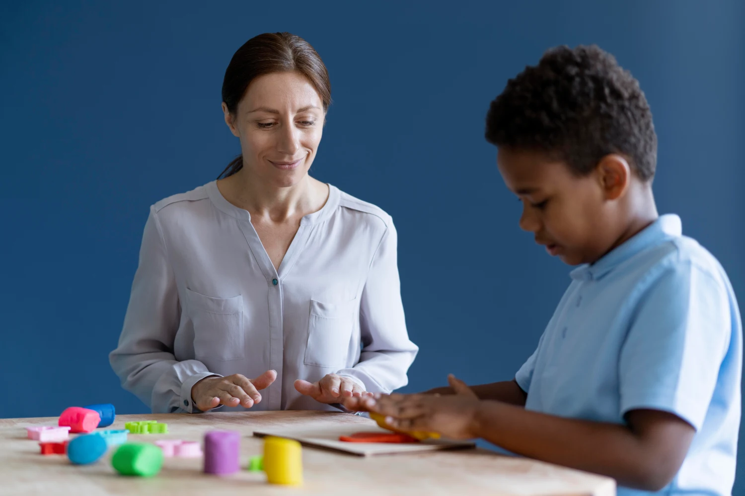 Autism therapist in Calgary working with child